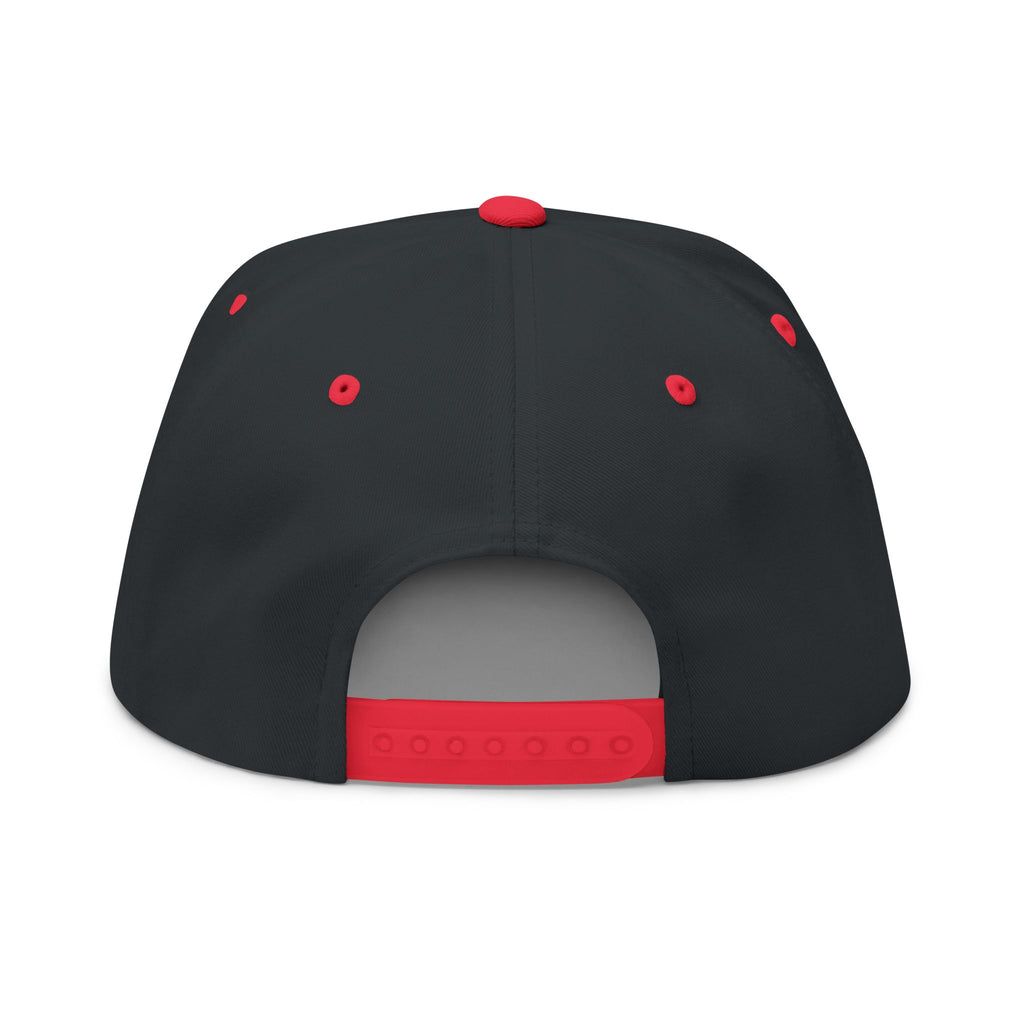 Dewey Hills Forge Embroidered Flat Bill Cap — Red Metal Logo Snapback