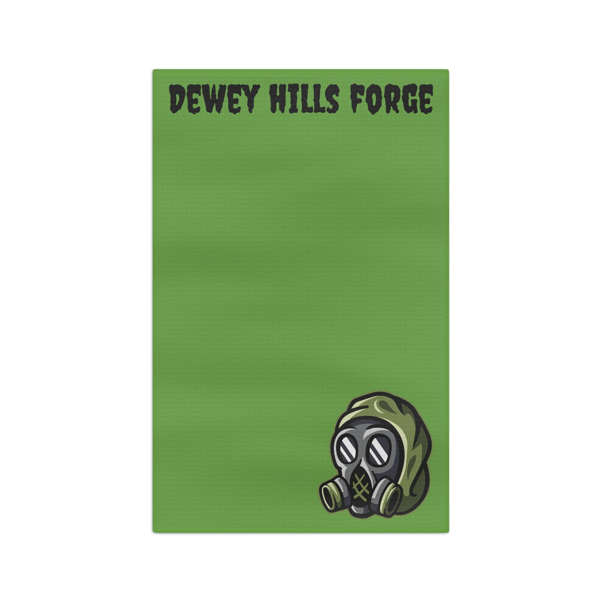Dewey Hills Forge Microfiber Tea Towel — Gas Mask Logo Kitchen Towel